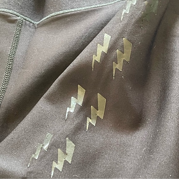 Ultracor Black Lux Compression Leggings Lightning Matte Flash Bolt Size Small - Picture 10 of 11